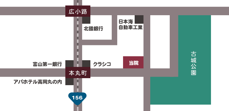 山田歯科医院 近隣図